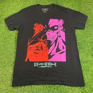 Death Note Viz Media Light Yagami and Ryuk Anime Graphic T-Shirt Medium Black